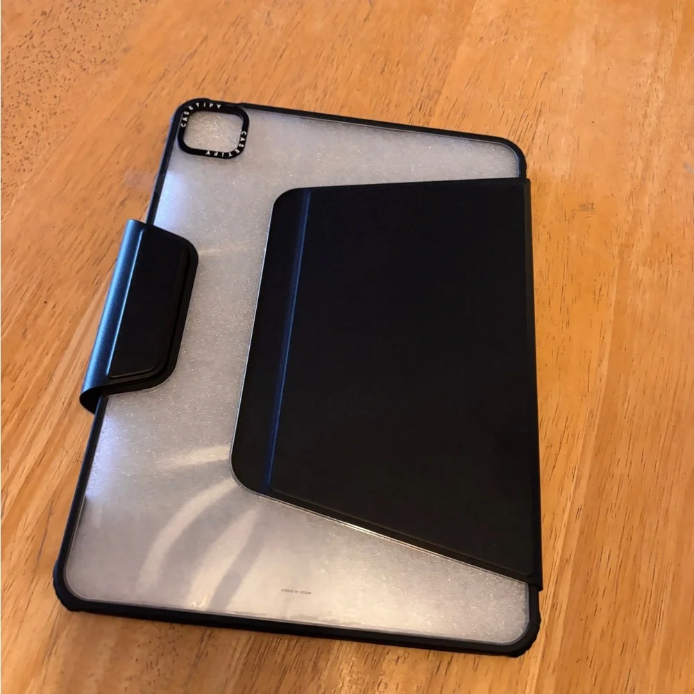 Casetify Black Tablet Case with Red Tomato Pattern by Tess Smith-Roberts